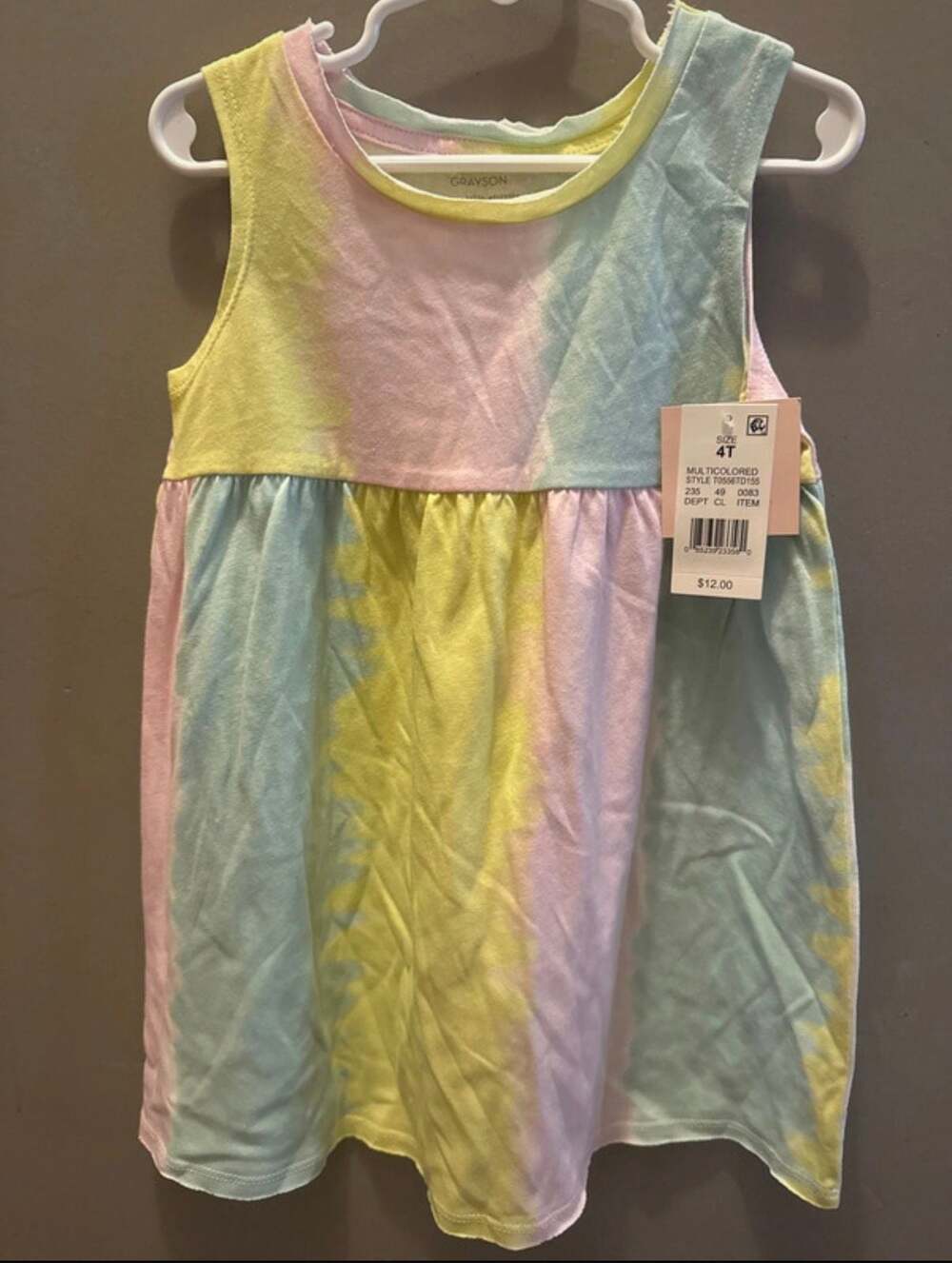 Grayson Kids Multicolored Tie-Dye Sleeveless Dress